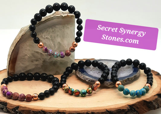 Chakra Bracelet: Jasper + Shungite Black Tourmaline Copper Bracelet - Maximum Protection