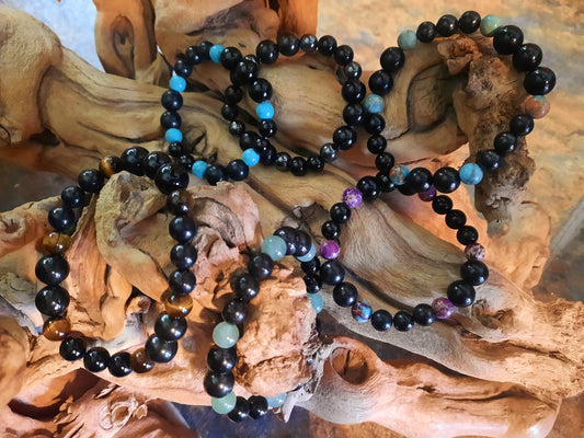 Shungite & Black Tourmaline Bracelet 5G EMF Protection