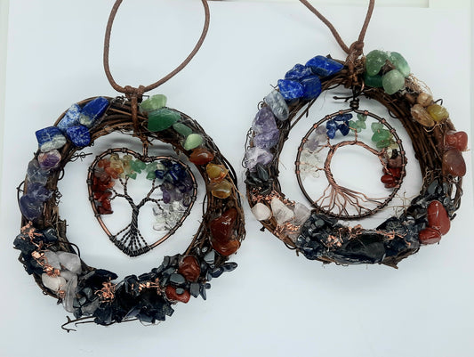 Chakra Crystal EMF 5G Synergizing Room Protection with Shungite Hematite Tourmaline Rose Quartz